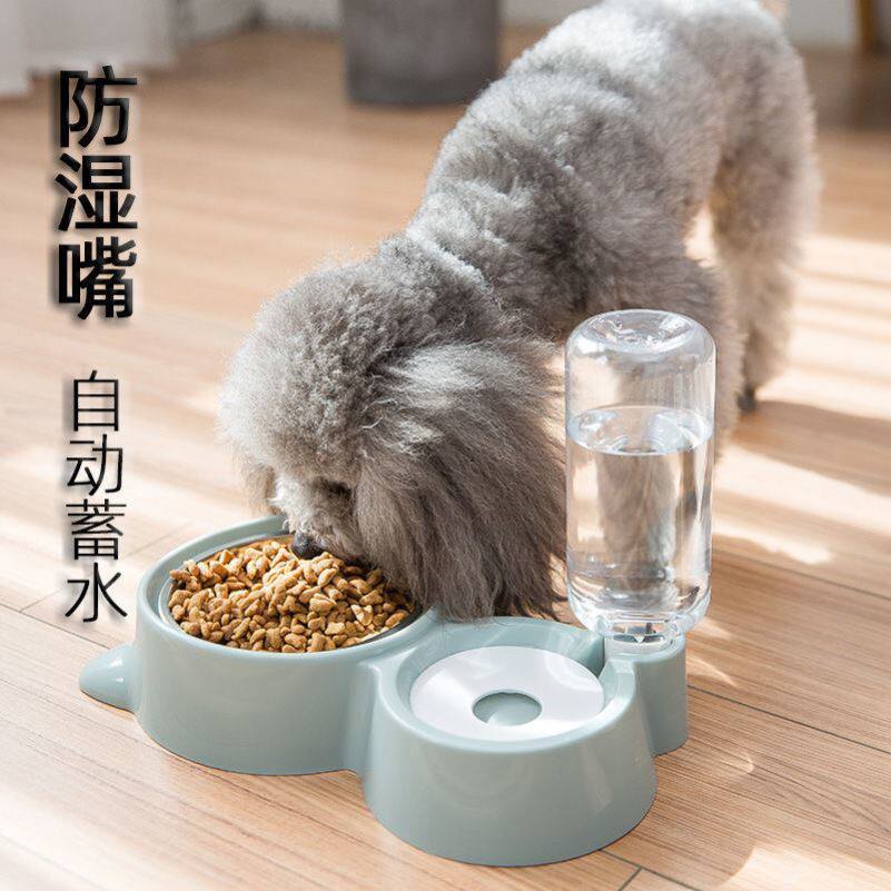 Dog Basin Dog Bowls Integrated Small Dog Dog Food Basin Dogs Rice Bowls of water Anti-overturning cat bowls Twin Bowl Kittens