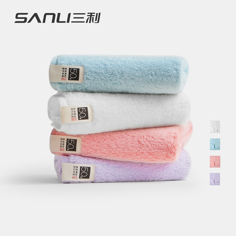 Sanli towel 50 cotton water - absorbed dry face towel wash face adult couple and women soft bath