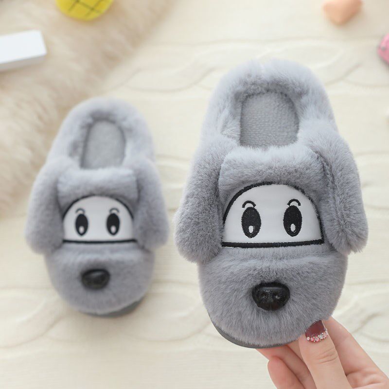 Children Cotton Slippers Winter New Thickened Warm Non-slip Girl Slippers Cute Cartoon Home Boy Cotton Slippers