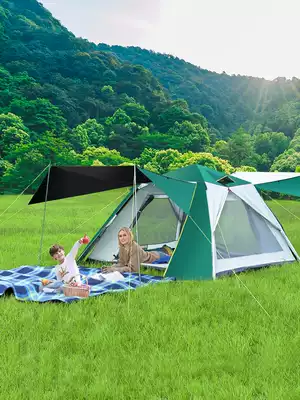 Explorer tent outdoor camping thickened camping outdoor sun protection automatic quick opening book waterproof beach 34 people