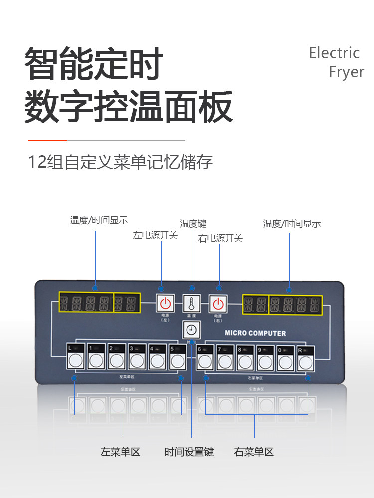 Chain-Operated Vertical Fully Automatic Lifting Fryer with Temperature Control, Dual-Cylinder Large Capacity Commercial Smart Oil-Filtering Fryer for Double-Cylinder Fried Skewers
