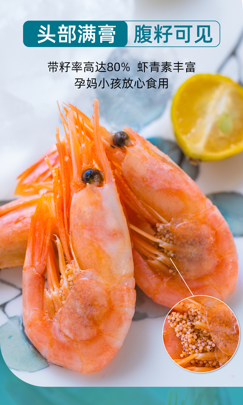 加拿大北极甜虾 1000g 4-6cm 图2
