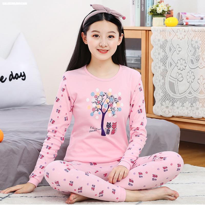 Cô gái trẻ lớn womens 12-15 tuổi quần áo cô gái mùa thu mùa thu quần thiết lập 170 mặc 14 tuổi 16 cô gái.