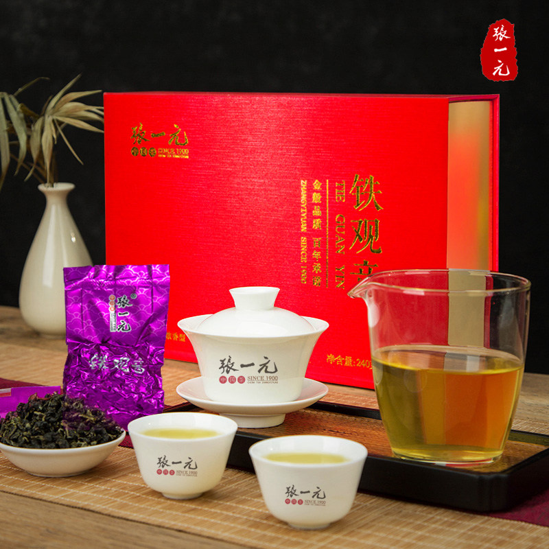 Zhang Yuan Anxi Railway Guanyin Special Class Strong Aroma Type Fujian Tieguanyin Oolong Tea Leaves 240g Gift Box Clothing