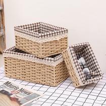 Putting keys on the door shoe cabinet to accommodate boxes of lounge tea and a few snacks of hemp rope woven handmade rattan light baskets