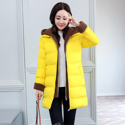 冬季高品质羊羔绒连帽棉衣休闲外套女装