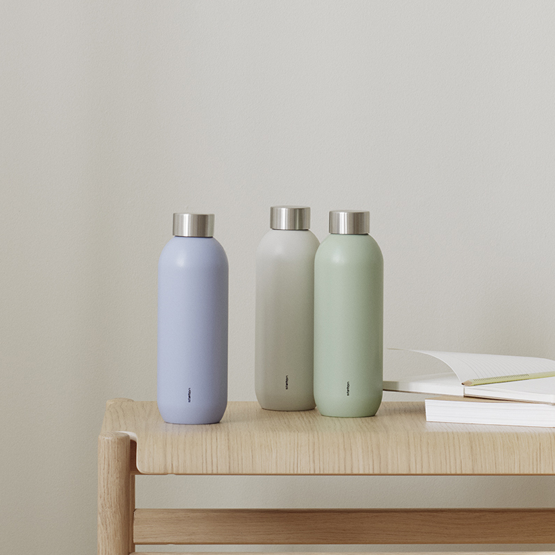 Stelton insulated cup large capacity double layer stainless steel Nordic pure color male and female students straight up for 12 hours