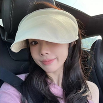 Hong Kong designers co-branded mesh style pleated empty top hat for women spring and summer sun protection sun hat trendy