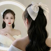 Белый аксессуар для волос с бантиком для невесты, заколка для волос