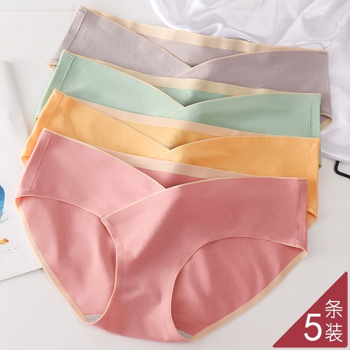 Трусы, хлопковые послеродовые штаны с поддержкой живота для беременных, большой размер