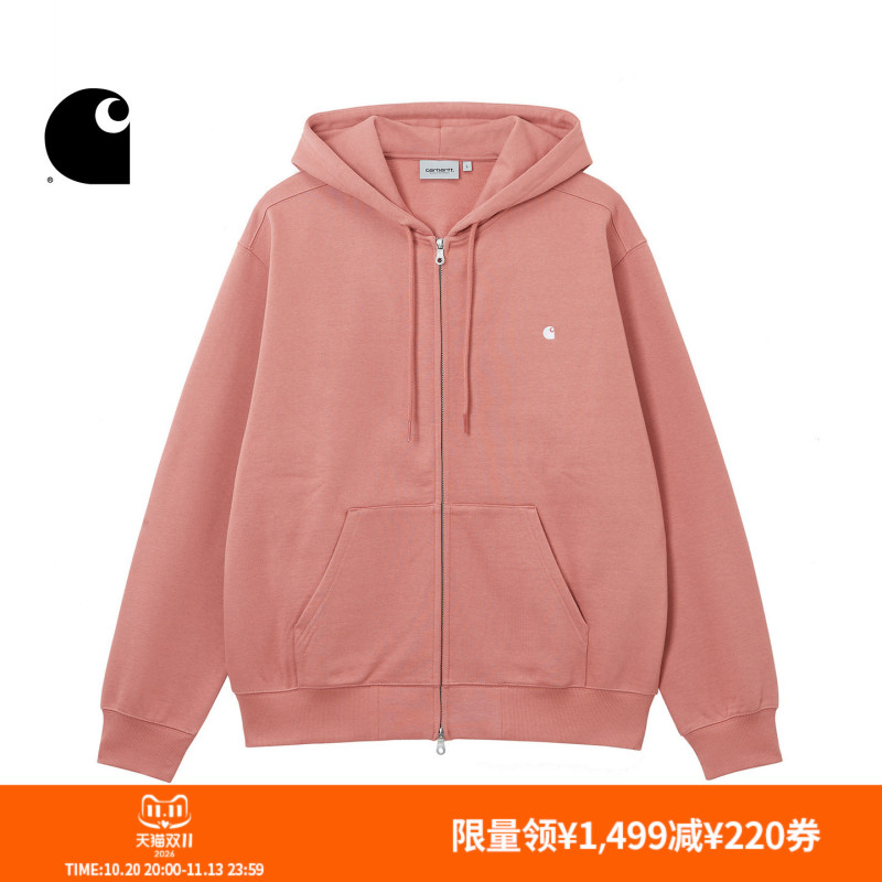 Carhartt Wip Sweatshirt Jacket Men's Autumn and Winter Classic C Logo Embroidered Wide Version Hooded Carhartt Carhartt Wip Sweatshirt Jacket Men's Autumn and Winter Classic C Logo Embroidered Wide Version Hooded Carhartt