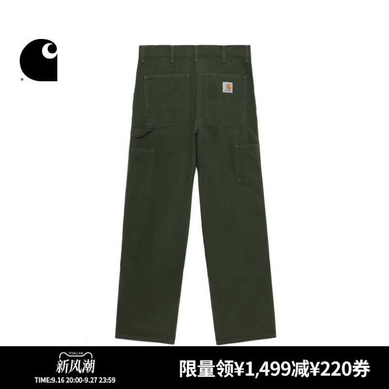 Carhartt Wip Work Pants Men's Classic Logo Label Multi-Pocket Double-Knee Fabric Carhartt I031501N