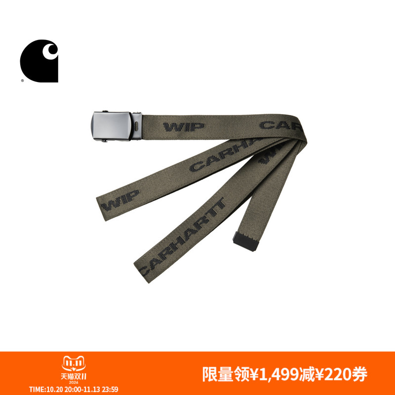 Carhartt Wip Men's Belt Autumn New Letter Jacquard Metal Buckle Woven Carhartt