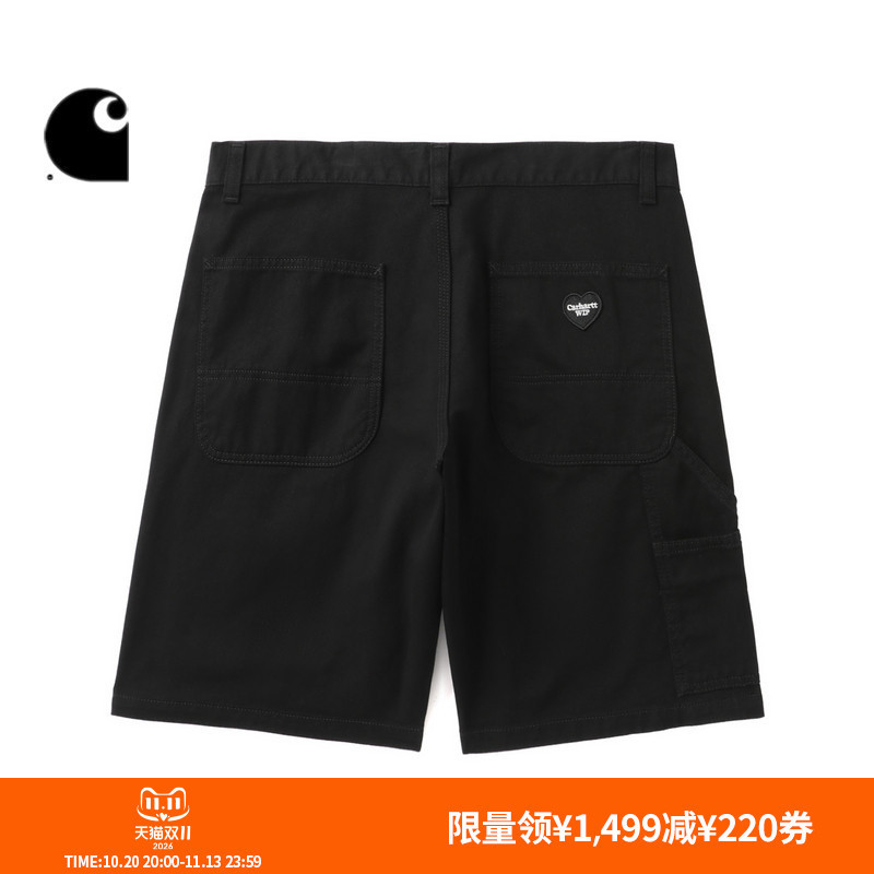Carhartt Wip Men's Shorts Classic Heart-Shaped Logo Patch Multi-Pocket Striped Workwear Carhartt