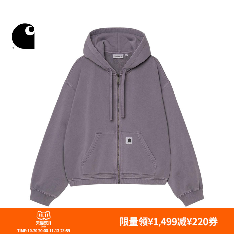 Carhartt Wip Women's Jacket Autumn New Classic Square Logo Vintage Style Oversized Hooded Sweatshirt Carhartt Wip Women's Jacket Autumn New Classic Square Logo Vintage Style Oversized Hooded Sweatshirt