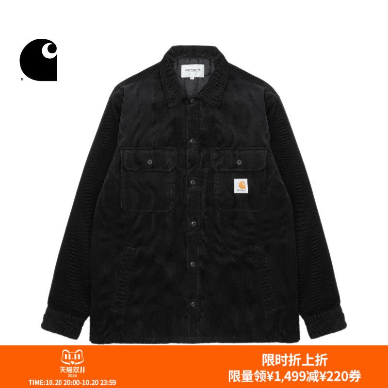 Carhartt Wip Shirt Jacket Men's Classic Square Logo Wide Version Corduroy Long-Sleeved Carhartt