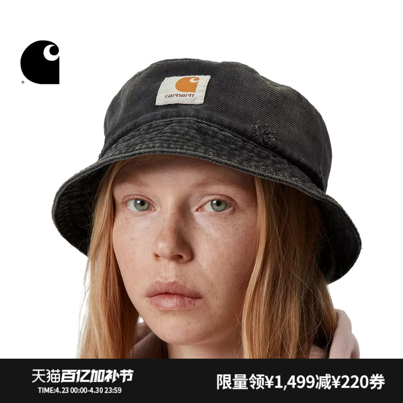 Carhartt Wip Fisherman's Hat Accessories Spring and Summer New Classic Square Logo Washed and Distressed Carhartt