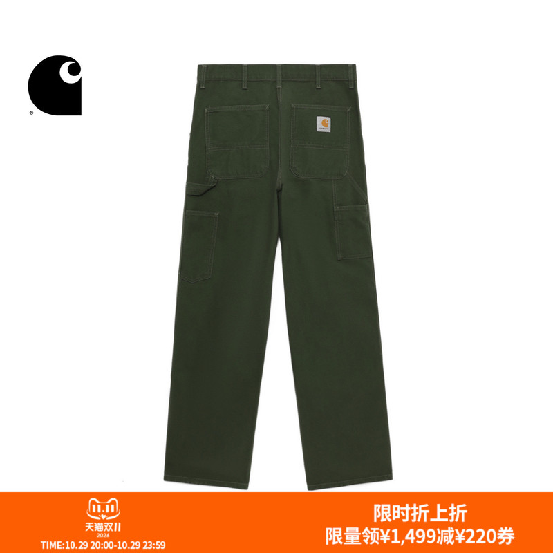 Carhartt Wip Work Pants Men's Classic Logo Label Multi-Pocket Double-Knee Fabric Carhartt Carhartt Wip Work Pants Men's Classic Logo Label Multi-Pocket Double-Knee Fabric Carhartt