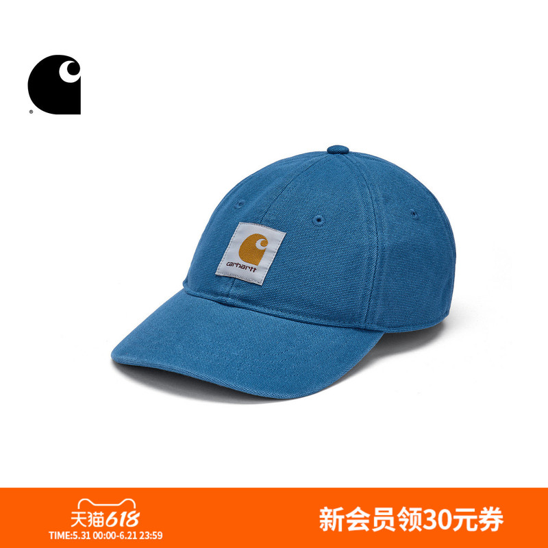 Carhartt Wip Baseball Cap Accessories Summer New Classic Square Logo Stone-Washed Vintage Curved Brim Carhartt