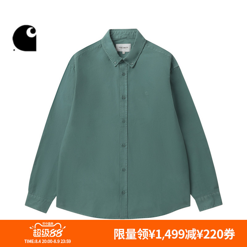 Carhartt Wip Shirt Men's Summer Classic Logo Embroidered Long-Sleeved Shirt I030238O Carhartt Wip Shirt Men's Summer Classic Logo Embroidered Long-Sleeved Shirt I030238O