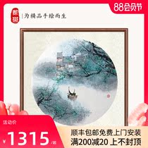 Dai Yu hand-painted authentic Jiangnan water Village Chinese painting Bedroom single Chinese restaurant hanging painting Entrance painting landscape decorative painting