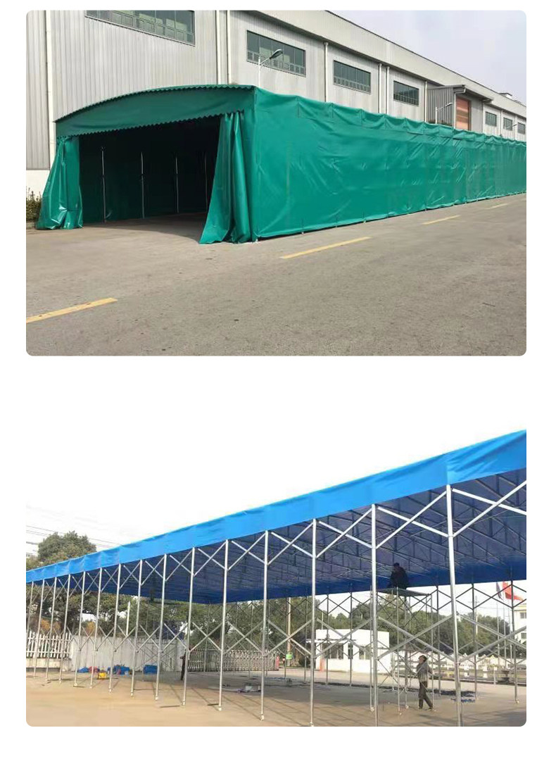 Large Sliding Canopy, Food Stall Tent, Warehouse, Outdoor Activity Tent, Mobile Folding Sunshade, Retractable Carport