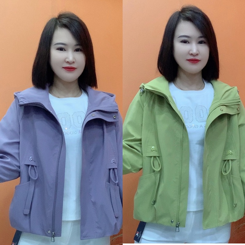 Spring and Autumn New Fashion Hooded Jacket, Loose and Stylish, Solid Color, Slimming, Zipper Style Women's Top Spring and Autumn New Fashion Hooded Jacket, Loose and Stylish, Solid Color, Slimming, Zipper Style Women's Top