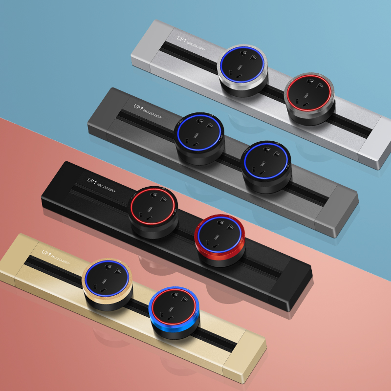 Cassino track socket Mobile wall-mounted kitchen socket Home wiring row plugging power track P2 Miner