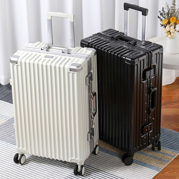 Luggage Suitcase for Women, Good-Looking Student Travel Suitcase for Men, Sturdy and Durable, 24inch Aluminum Frame Trolley Case, Small 20inch Carry-On