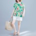 2020 mùa hè mới lớn mã in vải loose-fitting ngắn tay áo thun cotton áo khoác phụ nữ 