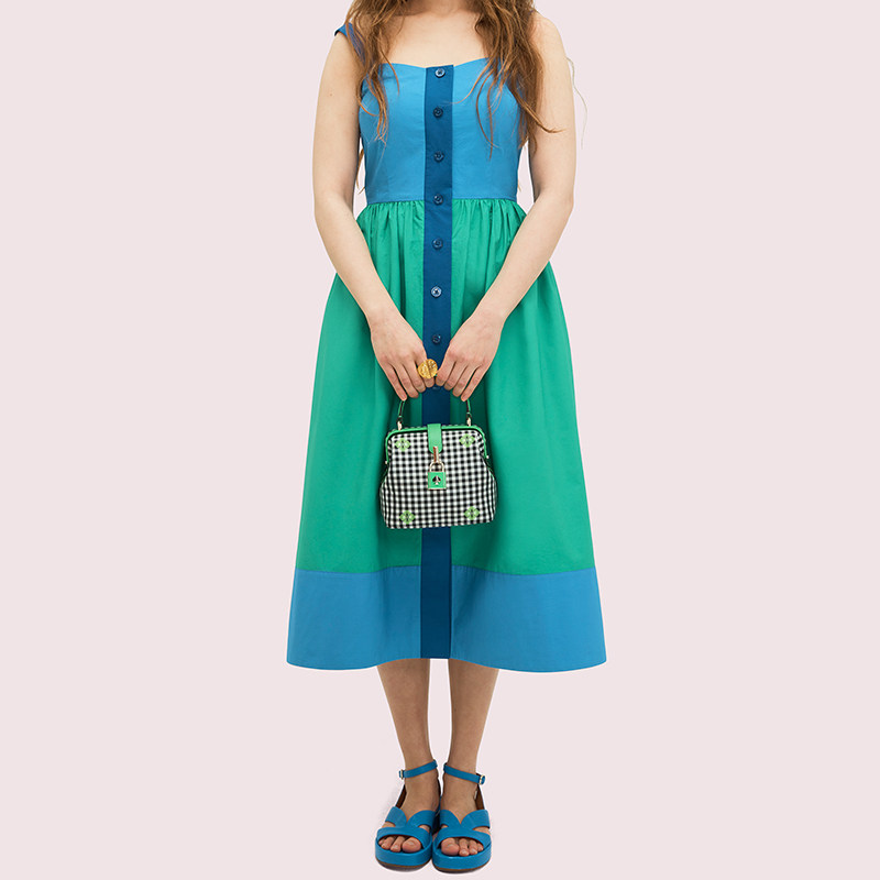 Kate Spade 凯特丝蓓 remedy 女式小号黑白格纹医生包 PXRUB372 优惠码折后￥1612.5包邮 天猫￥2600