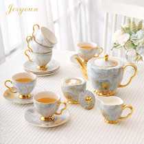JERYOUNs new high-end European-style light luxury bone china coffee cup set features a British ceramic afternoon tea gift tea set