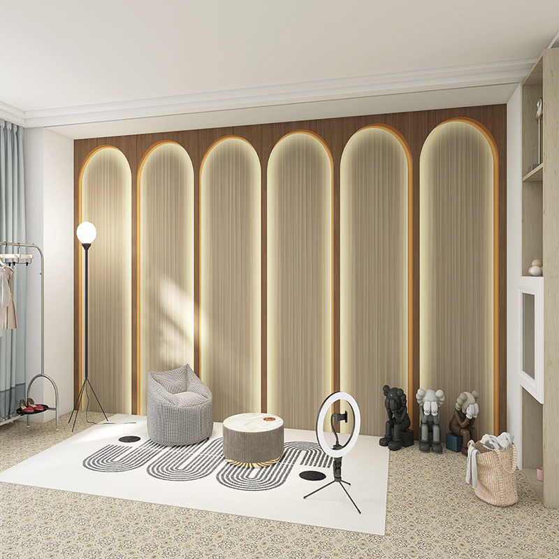 Arch Molding Wall Plate Clothing Shop Live Room Background Wall Clothing Plate Material for Wood Incorporated Wall Plate
