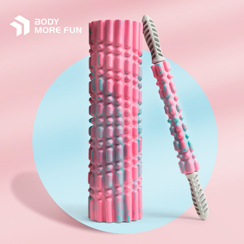 Foam Shaft Wolf Tooth Rod Solid Massage Fitness Roller Calf God Instrumental Muscle Fascia Relaxing Yoga Post