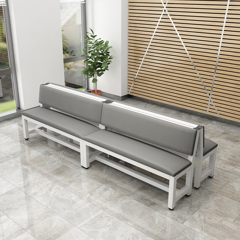 Soft bag back leather chair Li Kun shop clinic waiting chair arena gym rest area bench chair wall chair