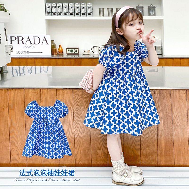 Girl Foreign Dress Baby Girl Summer Dress Princess Baby Spring Net Red Dress 2021 New Foreign Pie Children Suit