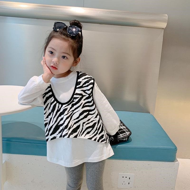 Girl BAO WENT Shirt Fashion Two Pieces 2021 Spring and Autumn New Young Girl's Fashion Town