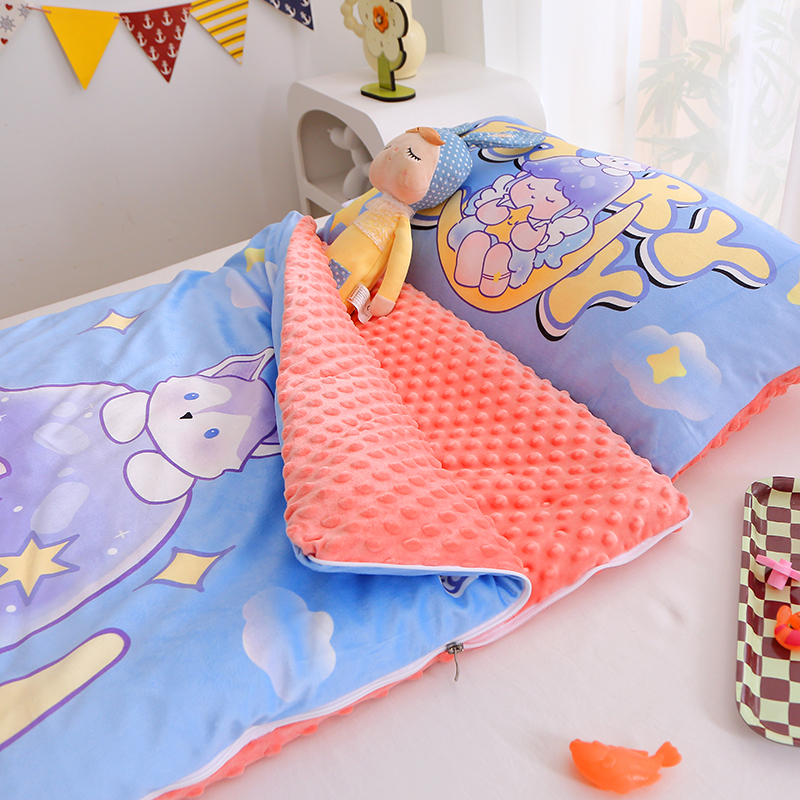 Multifunctional children sleeping bag autumn winter thickened warm baby baby anti-kick quilt bedding pillow integrated full set-Taobao
