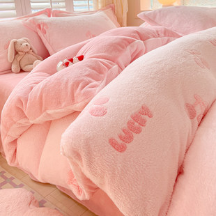 Демисезонный комплект, коралловый пододеяльник, простыня для школьников, со снежинками, 4 предмета, 3 предмета