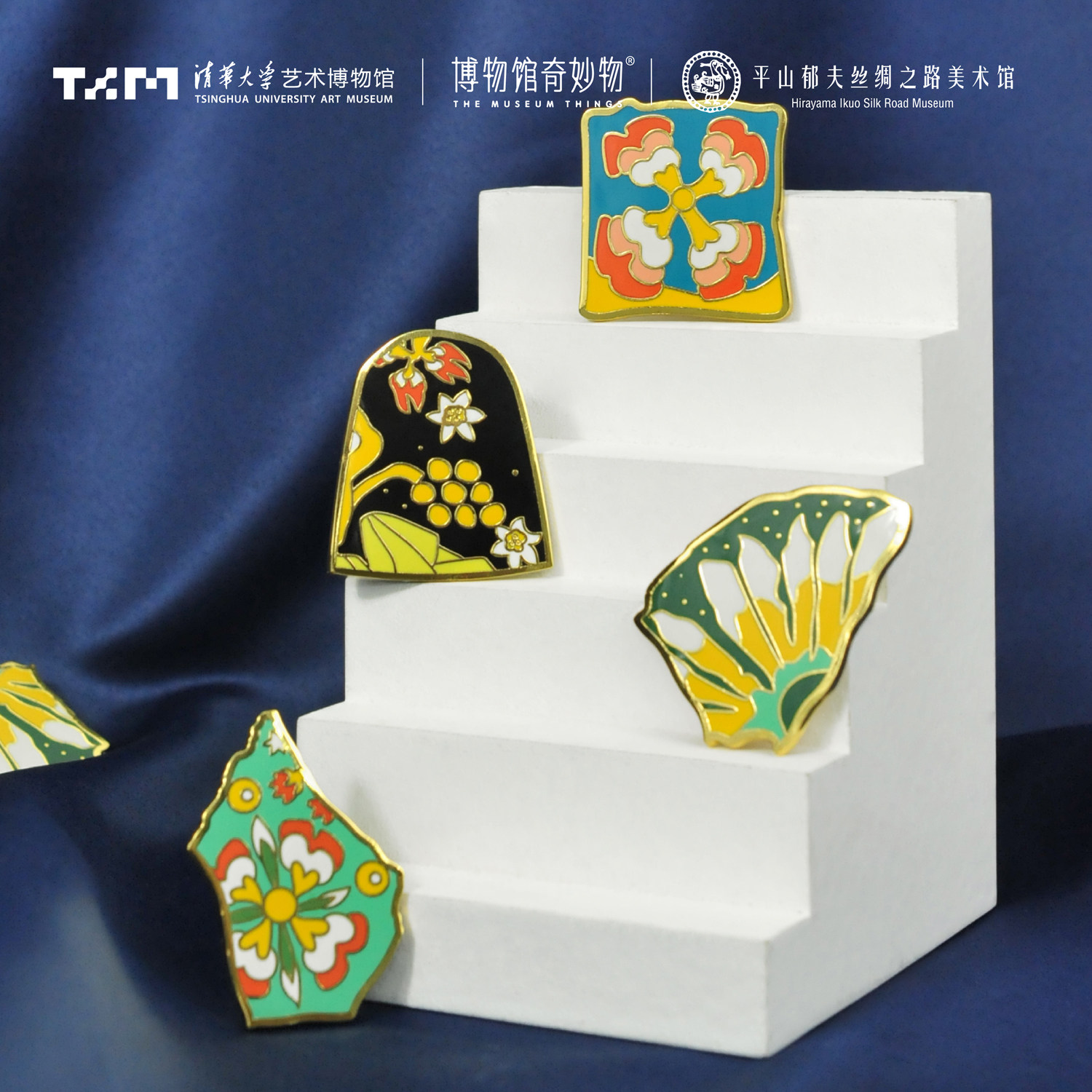 Tsinghua University Art Museum Colorful Tumulus cultural and creative metal Magnetic Magnetic Attraction with Father's Day gift