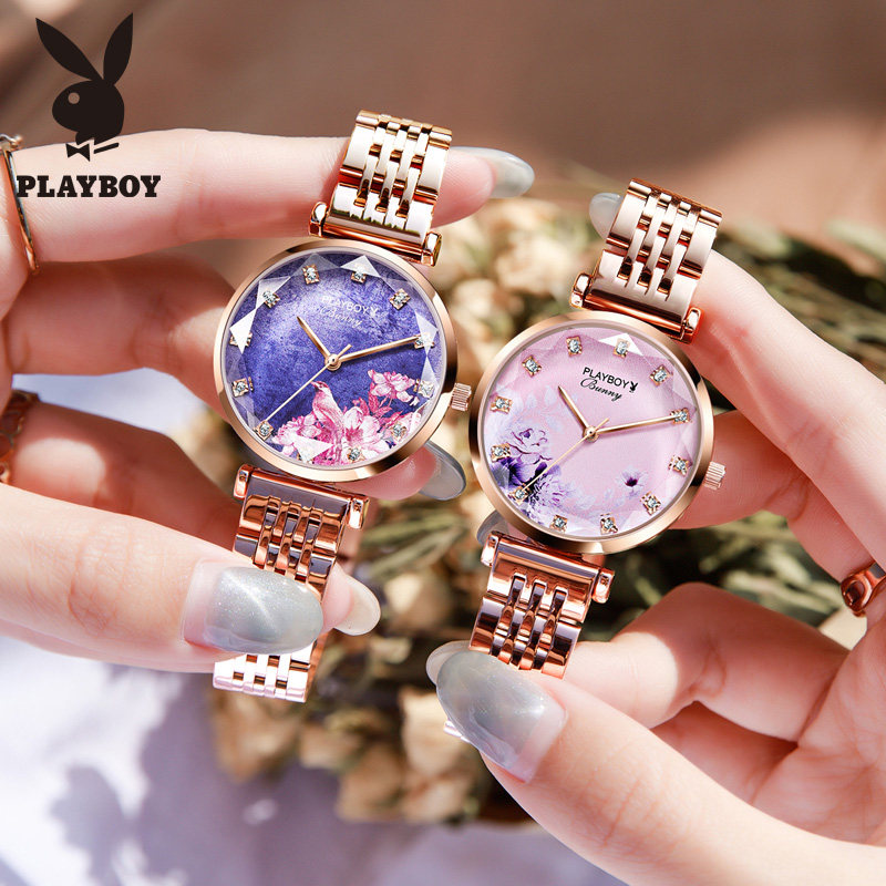 Playboy women's watch 2021 new light luxury simple temperament tide brand watch ladies fashion ins style