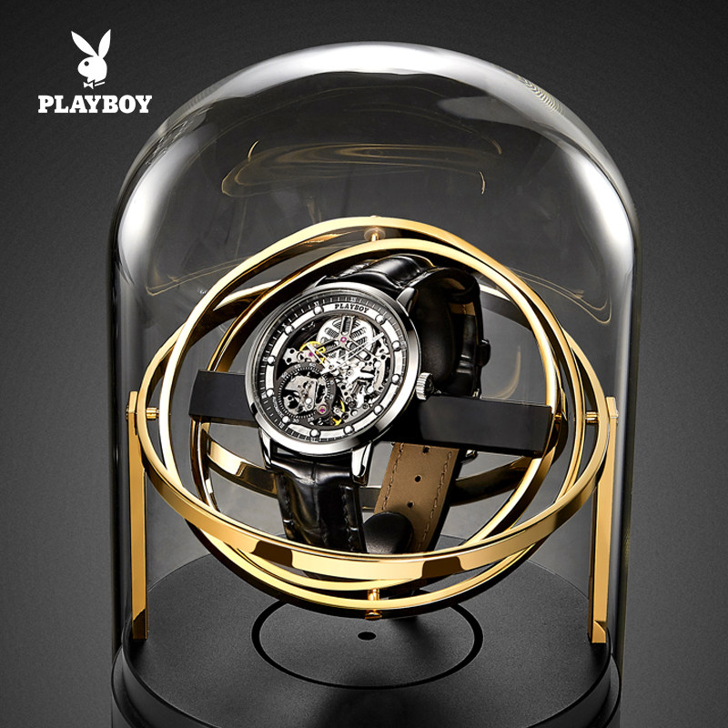 Playboy ⭐ Skeleton Tourbillon Watch Men's Automatic Mechanical Watch 2021 New Co-branded European and American Brands