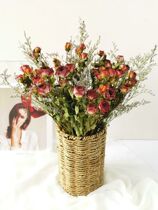 Natural air dried real flower rose multi Head Small rose bubble dried flower ins home decoration ornaments hipster bouquet