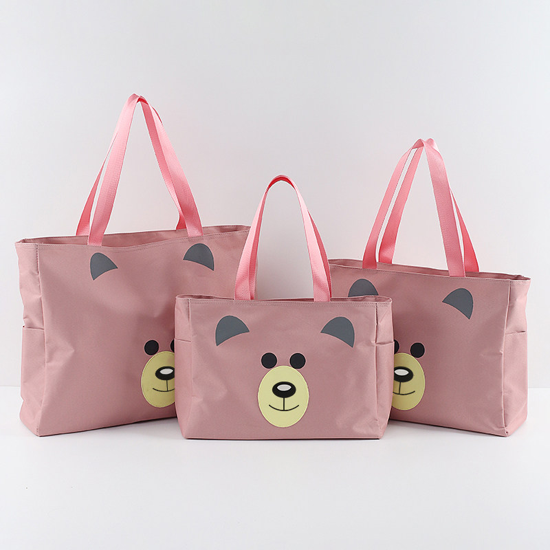 Travel bag cute light large capacity female hand travel bag canvas short-distance luggage bag hand-held student