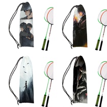 Tomb Raiders Notes Printed Portable One-Shoulder Drawstring Portable Sports Badminton Racquet Bag