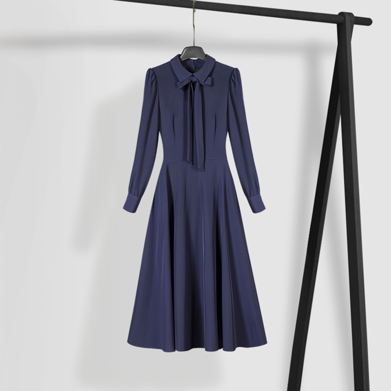 Elegant Slim-Fit Long-Sleeve Dress for Women, Spring and Autumn 2026 New Style, Gentle and Sophisticated Commuter Shirt Dress with a High-End Feel