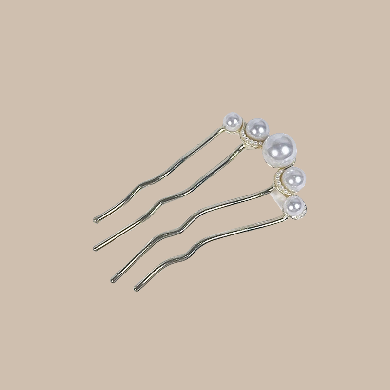 新款时尚发梳插梳U型发簪，丸子头必备神器，珍珠加持，高级感爆棚！🎀✨