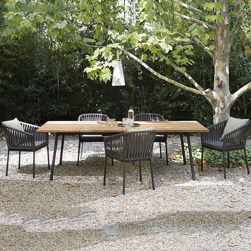 Outdoor table and chair Three pieces of waterproof sun-proof outdoor leisure terrace vinechair garden vine tables and chairs combined