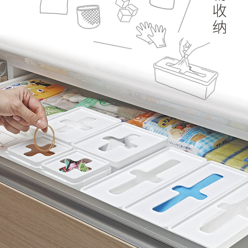 Japan Inomata Debris Desktop Containing box mask garbage bag disposable gloves with lid containing box