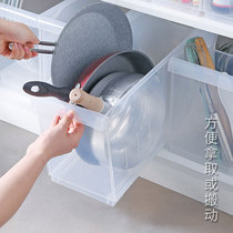 Japan Frost mountain kitchen storage box Cabinet storage box Household tableware kitchenware pot debris Plastic transparent storage box